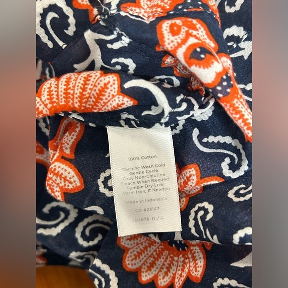 Talbots Floral Sleeveless Split Neck Blouse - Picture 5 of 7